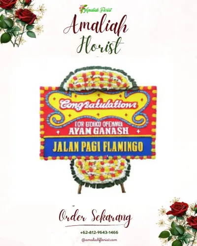Bunga Papan Congratulation di Celak